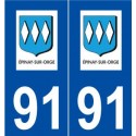 91 Épinay-sur-Orge logo autocollant plaque stickers ville