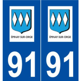 91 Épinay-sur-Orge logo autocollant plaque stickers ville