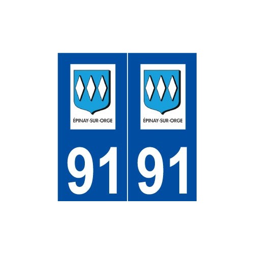 91 Épinay-sur-Orge logo autocollant plaque stickers ville