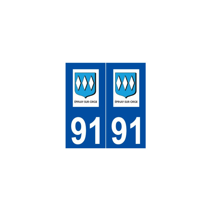 91 Épinay-sur-Orge logo autocollant plaque stickers ville