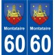 60 Montataire blason autocollant plaque stickers ville