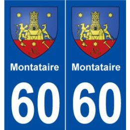 60 Montataire blason autocollant plaque stickers ville