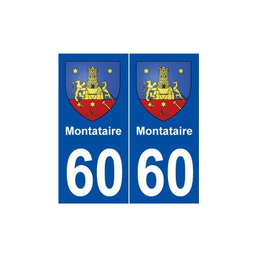 60 Montataire blason autocollant plaque stickers ville