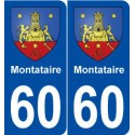 60 Montataire blason autocollant plaque stickers ville