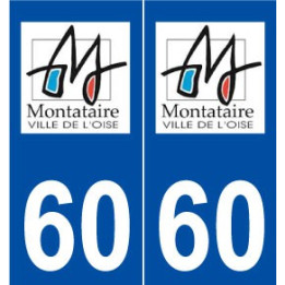 60 Montataire logo autocollant plaque stickers ville