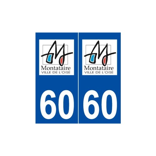 60 Montataire logo autocollant plaque stickers ville