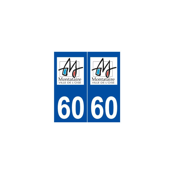 60 Montataire logo autocollant plaque stickers ville