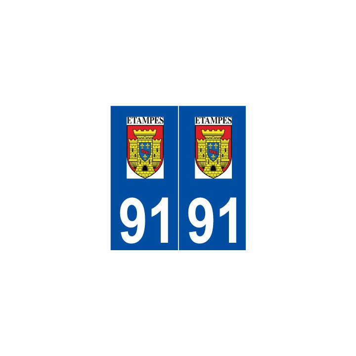 91 Étampes logo autocollant plaque stickers ville
