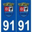 91 Étréchy logo autocollant plaque stickers ville