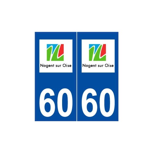 60 Nogent-sur-Oise logo autocollant plaque stickers ville