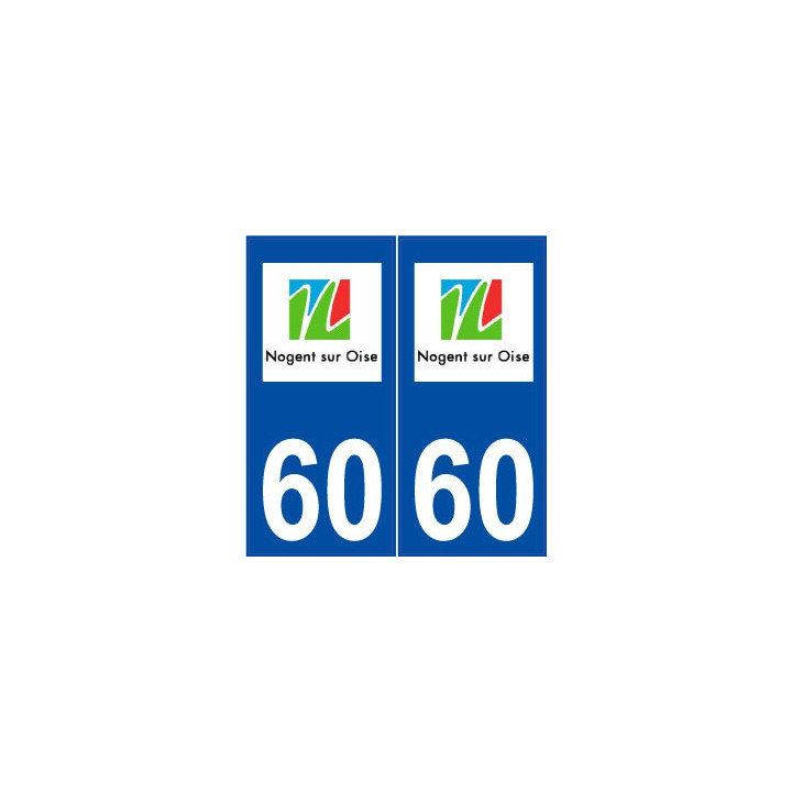 60 Nogent-sur-Oise logo autocollant plaque stickers ville