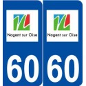 60 Nogent-sur-Oise logo autocollant plaque stickers ville