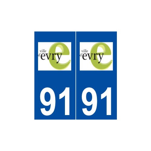 91 Évry logo autocollant plaque stickers ville