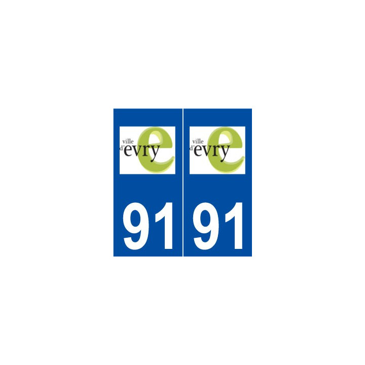 91 Évry logo autocollant plaque stickers ville