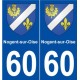 60 Nogent-sur-Oise blason autocollant plaque stickers ville