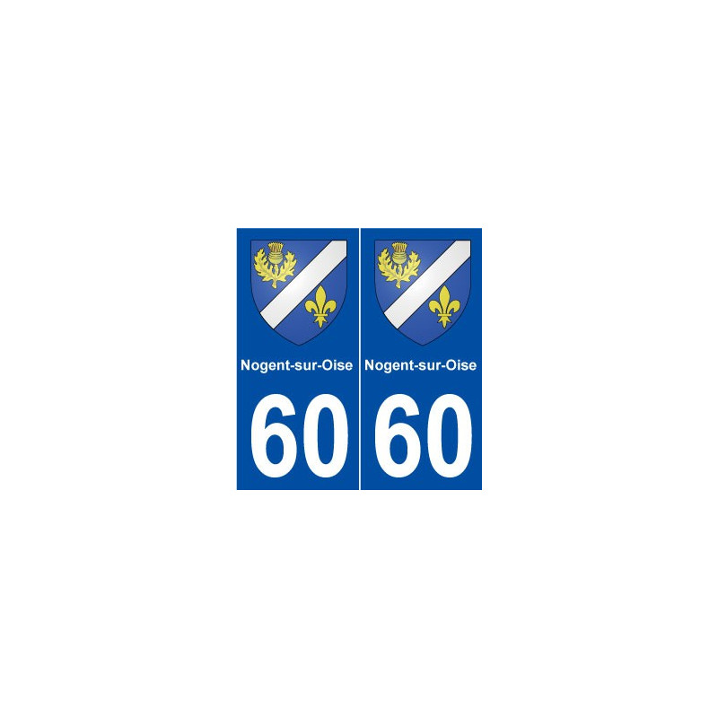 60 Nogent-sur-Oise blason autocollant plaque stickers ville