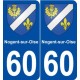 60 Nogent-sur-Oise blason autocollant plaque stickers ville