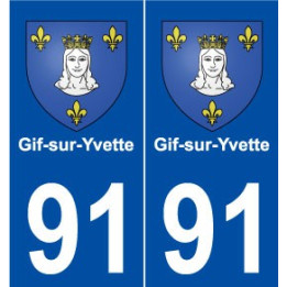 91 Gif-sur-Yvette blason autocollant plaque stickers ville