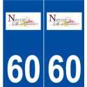 60 Noyon logo autocollant plaque stickers ville