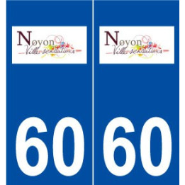 60 Noyon logo autocollant plaque stickers ville