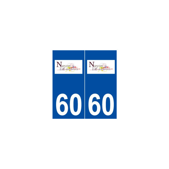 60 Noyon logo autocollant plaque stickers ville