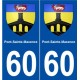 60 Pont-Sainte-Maxence blason autocollant plaque stickers ville