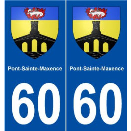 60 Pont-Sainte-Maxence blason autocollant plaque stickers ville