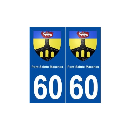 60 Pont-Sainte-Maxence blason autocollant plaque stickers ville
