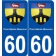 60 Pont-Sainte-Maxence blason autocollant plaque stickers ville