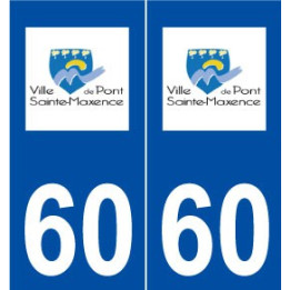 60 Pont-Sainte-Maxence logo autocollant plaque stickers ville