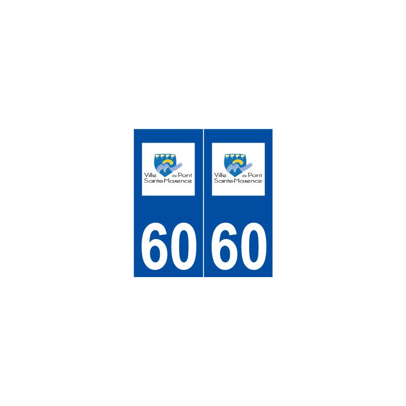 60 Pont-Sainte-Maxence logo autocollant plaque stickers ville