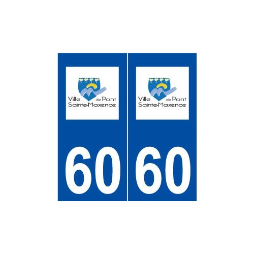 60 Pont-Sainte-Maxence logo autocollant plaque stickers ville