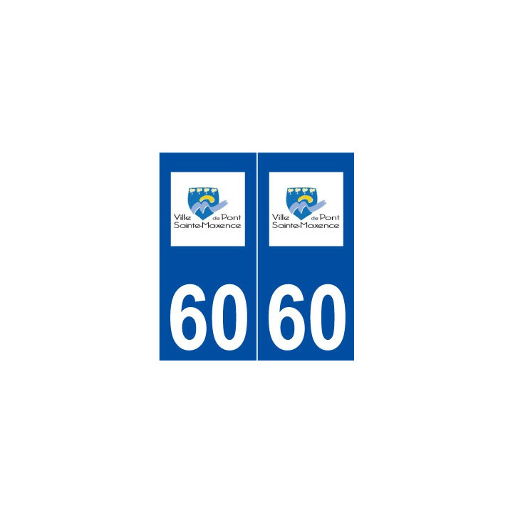 60 Pont-Sainte-Maxence logo autocollant plaque stickers ville