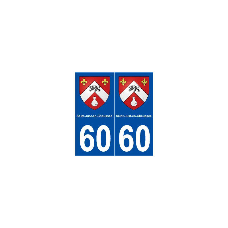 60 Saint-Just-en-Chaussée blason autocollant plaque stickers ville