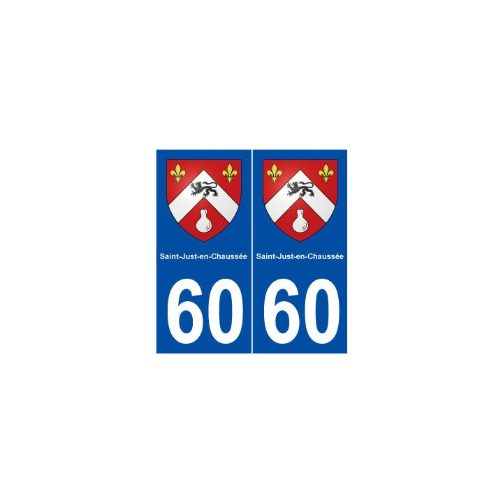 60 Saint-Just-en-Chaussée blason autocollant plaque stickers ville