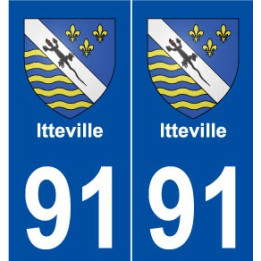 91 Itteville blason autocollant plaque stickers ville