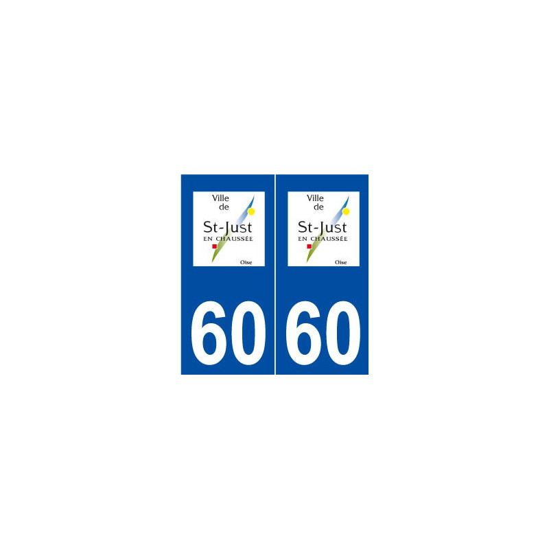 60 Saint-Just-en-Chaussée logo autocollant plaque stickers ville