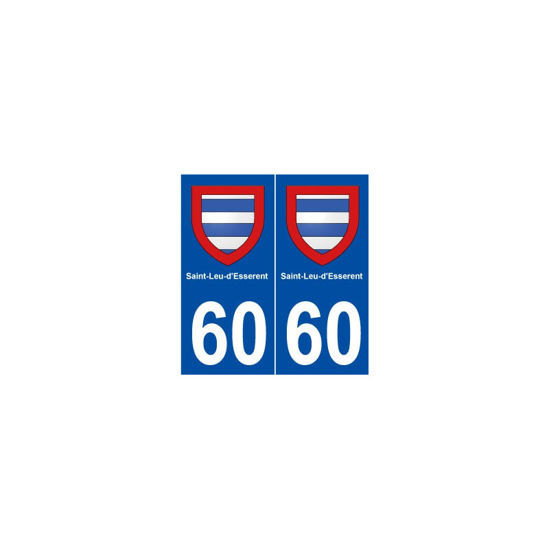 60 Saint-Leu-d'Esserent blason autocollant plaque stickers ville