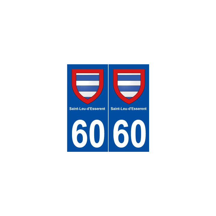 60 Saint-Leu-d'Esserent blason autocollant plaque stickers ville