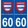 60 Saint-Leu-d'Esserent blason autocollant plaque stickers ville