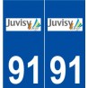 91 Juvisy-sur-Orge logo autocollant plaque stickers ville