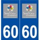 60 Saint-Leu-d'Esserent logo autocollant plaque stickers ville