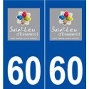 60 Saint-Leu-d'Esserent logo autocollant plaque stickers ville