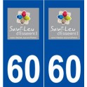 60 Saint-Leu-d'Esserent logo autocollant plaque stickers ville
