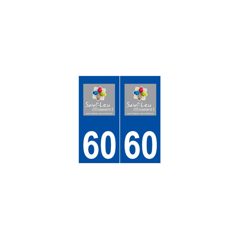 60 Saint-Leu-d'Esserent logo autocollant plaque stickers ville