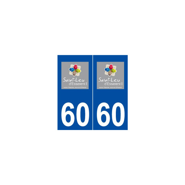 60 Saint-Leu-d'Esserent logo autocollant plaque stickers ville