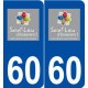 60 Saint-Leu-d'Esserent logo autocollant plaque stickers ville
