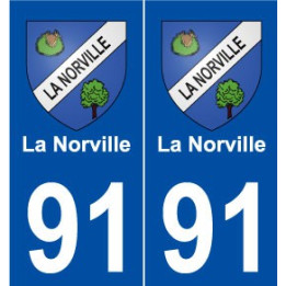 91 La Norville blason autocollant plaque stickers ville