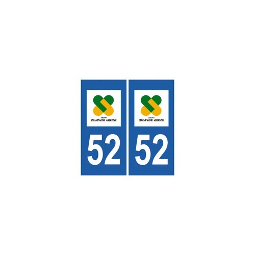 52 Haute-Marne autocollant plaque