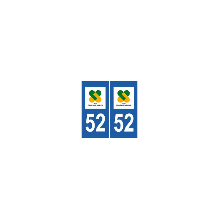 52 Haute-Marne autocollant plaque